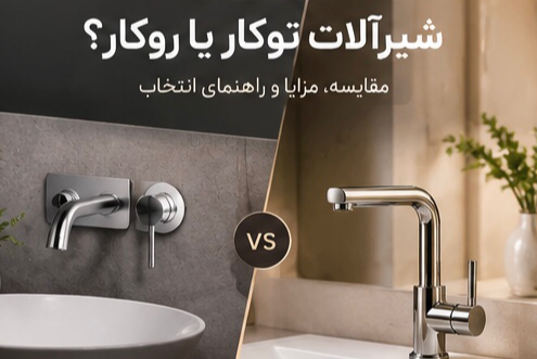 شیرآلات توکار یا روکار؛ کدام برای خانه شما مناسب‌تر است؟