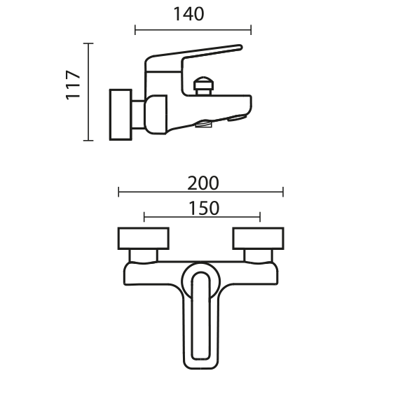 شیر حمام kwc مدل دومو ٢ | کروم،سفید،مشکی،کروم مات